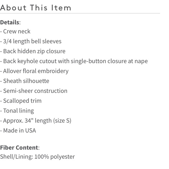 Embroidered Mini Sheath Dress with Bell Sleeves - Picture 7 of 7